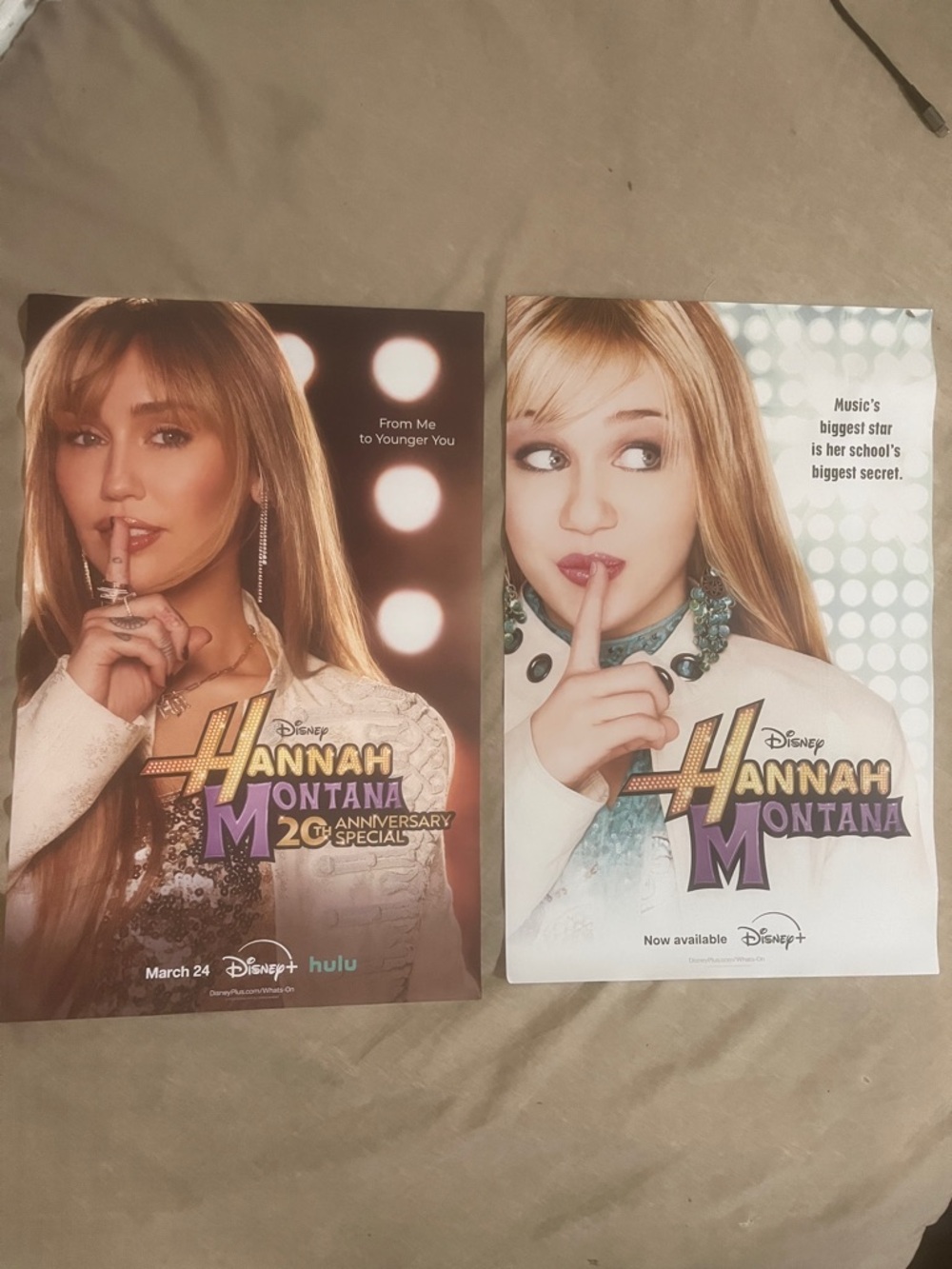 Hannah Montana Posters 2026 BOTH Disney Hulu 20th Anniversary Special 3/26 11x17